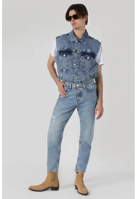 Дънки 58 Otto със стеснен крачол - Светлосин