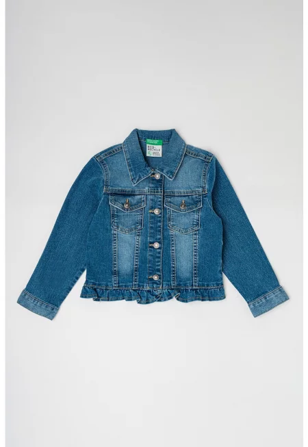 Дънково яке с набран подгъв