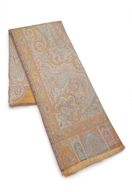 Десениран шал с модал и коприна - Многоцветен