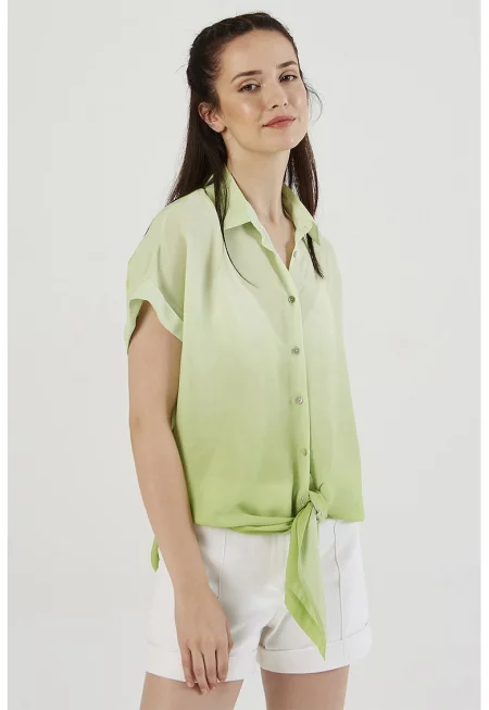 Десенирана ефирна риза