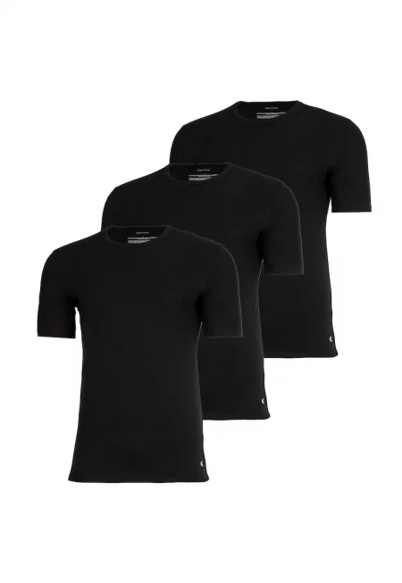 Домашна тениска с памук - 3 броя - Черен