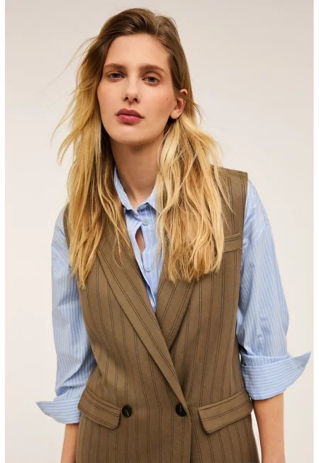 Двуреден елек с райе