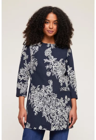 Флорална жилетка с 3/4 ръкави