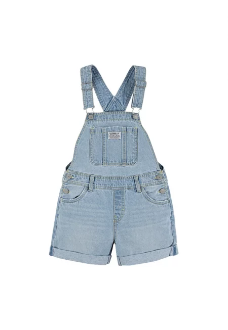 Гащеризон от деним с регулируеми презрамки - Прашно синьо