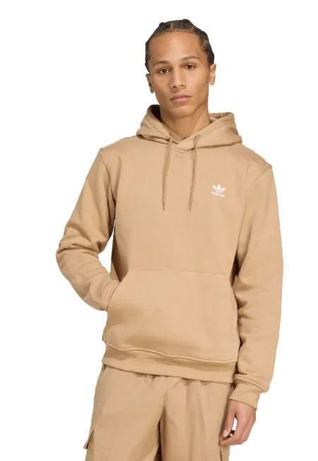 Худи Essentials Trefoil с джоб кенгуру - Бежов