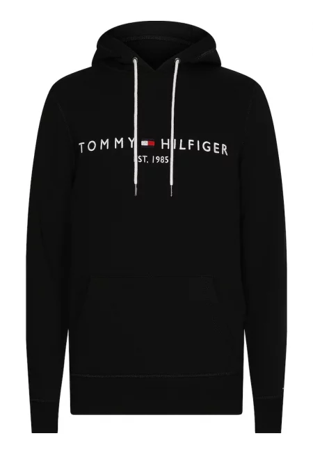 Худи с органичен памук и бродирано лого - Червен/Бял/Черен