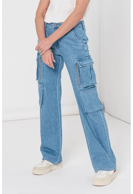 JEANS - Дънки карго с висока талия