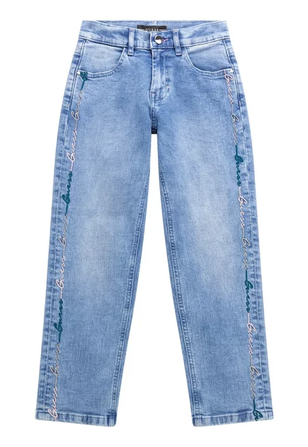JEANS - Прави дънки със захабен ефект