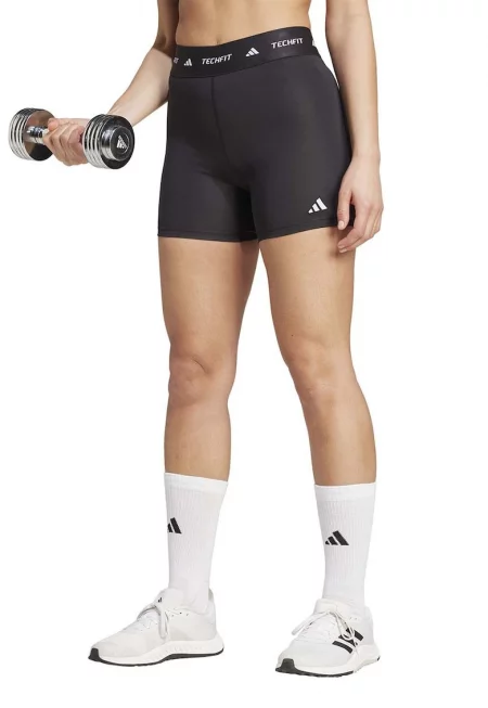 Къс фитнес клин с лого - Черен