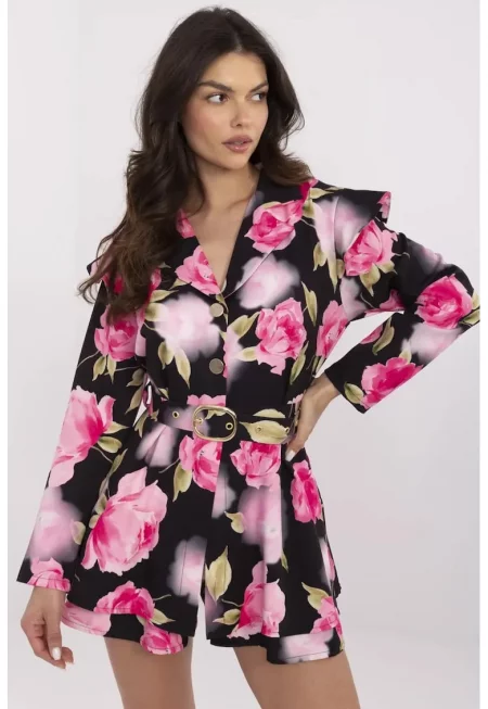 Къс гащеризон с флорален принт - Един размер