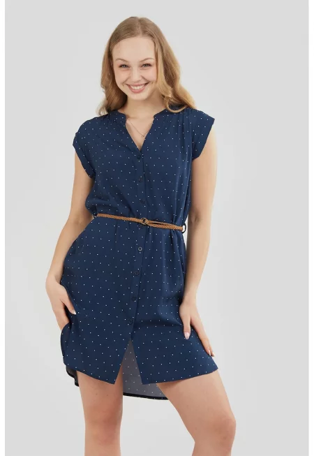 Къса рокля Mona с колан