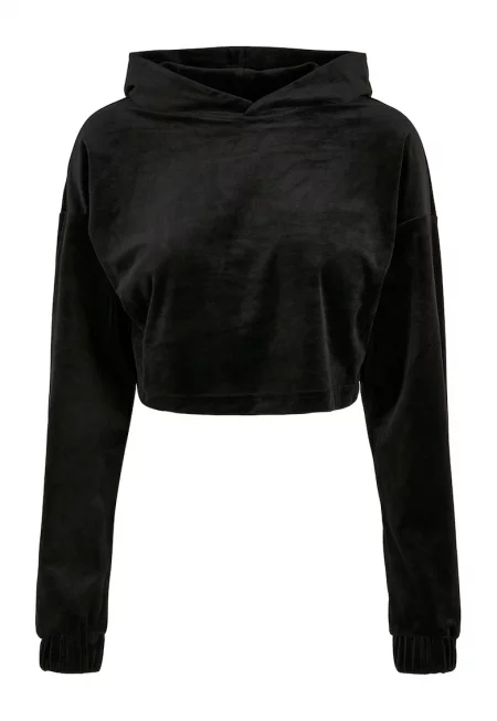 Късо худи с паднали ръкави