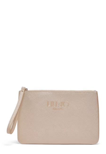 Клъч с релефно лого - Бежов