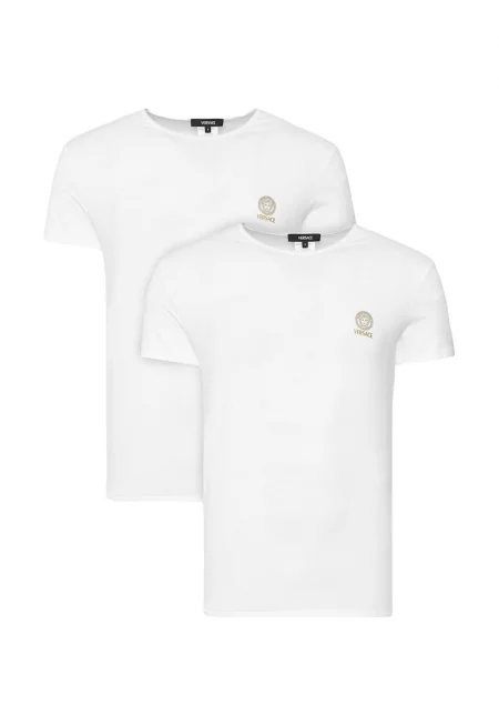 Комплект от 2 тениски за мъже -  Slim fit - Бял - Бял