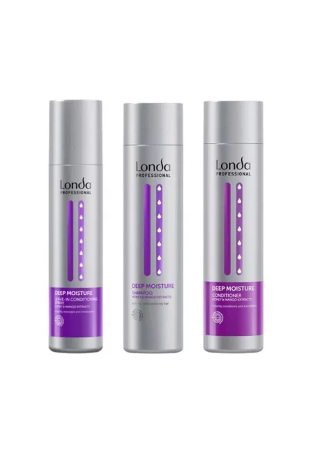 Комплект за дълбока хидратация  - шампоан 250 мл - балсам 250 мл - спрей без отмиване 250 мл - хидратация - нормална коса