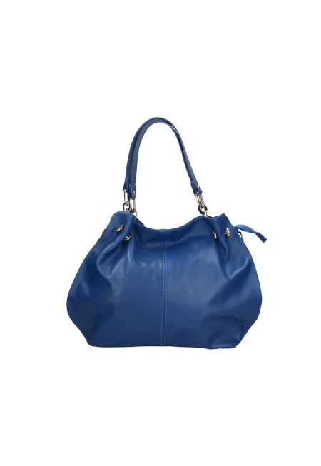 Кожена чанта Ereba с отделяща се презрамка - Кралско Синьо