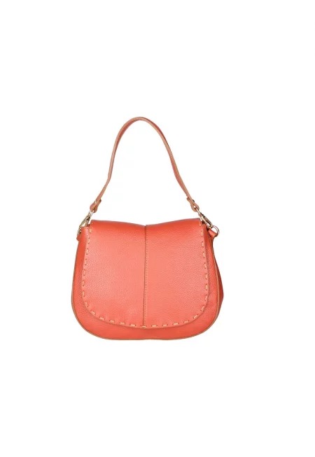 Кожена чанта - Керемидено червено