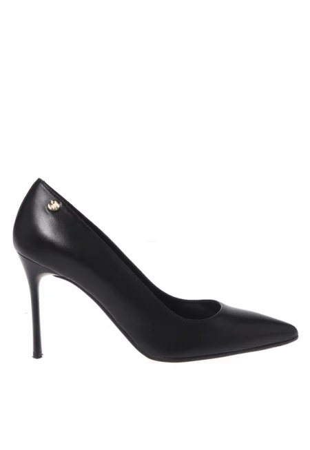 Кожени обувки с ток стилето - Черен