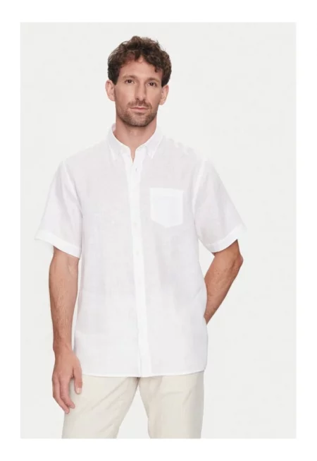 Мъжка риза -  768379 - Бяла - Лен
