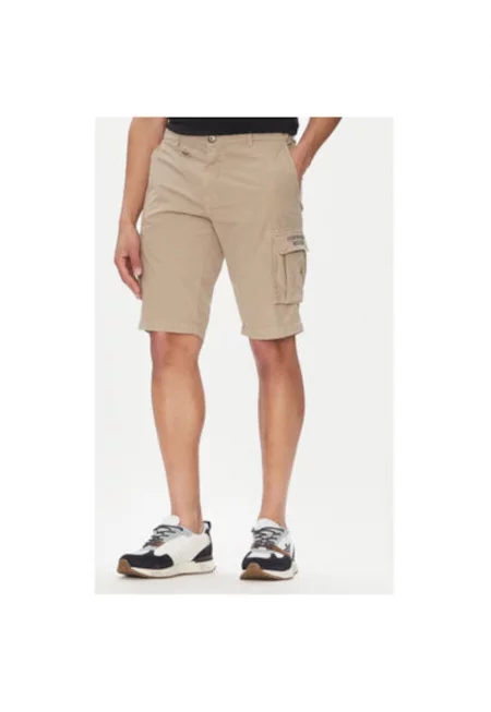 Мъжки къси панталони  251BE066CT1122 - памук - бежови - Бежов