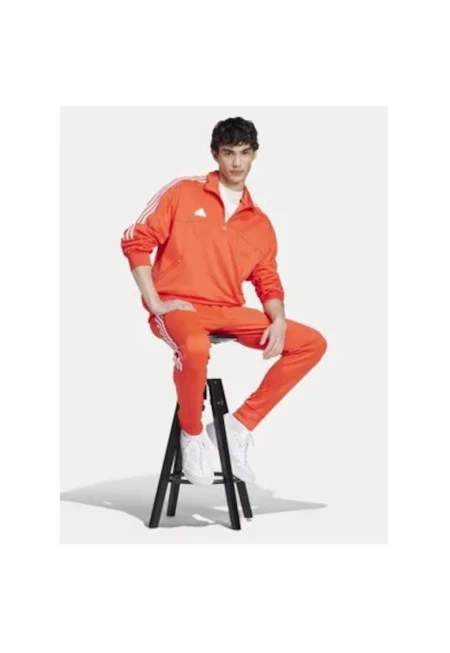 Мъжки суитшърт -  303898625 - Рециклиран полиестер/Памук - Оранжев