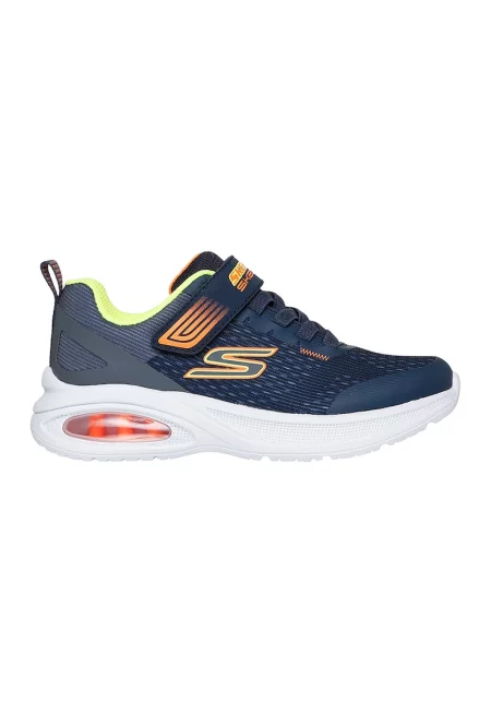 Мрежести спортни обувки Microspec Max Advance Squad с велкро - Оранжев/Тъмносин