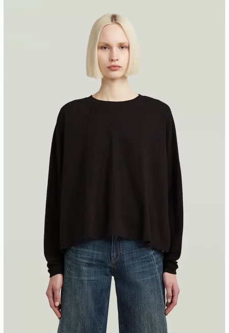 Памучна блуза с дълги ръкави