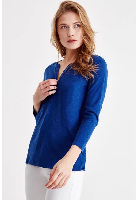 Памучна блуза с копчета