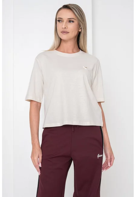 Памучна тениска със свободна кройка