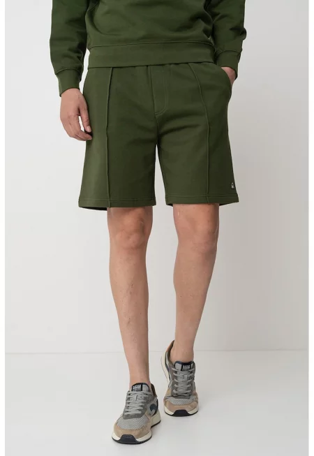 Памучни шорти с джобове - Тъмнозелен