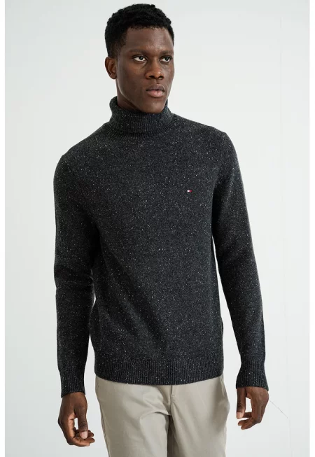 Поло с вълна - Антрацитно сиво