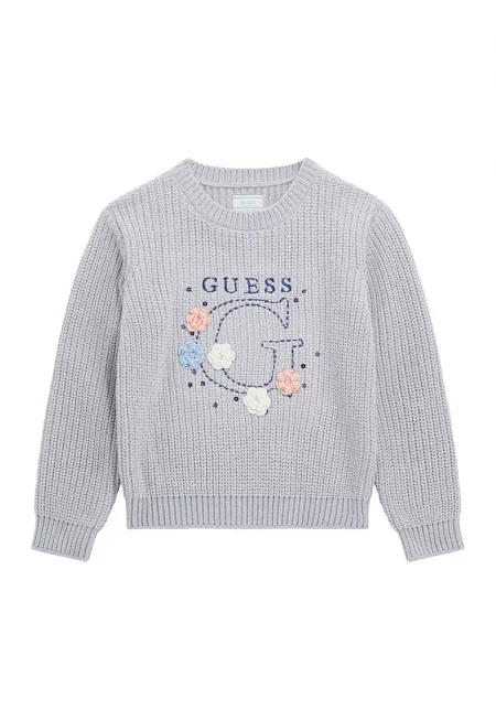 Пуловер с бродирано лого