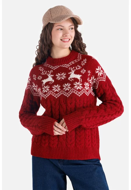 Пуловер с овално деколте и ръкави реглан