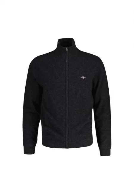 Пуловер с влъна с цип