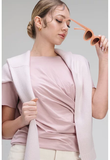 Раирана тениска Agadir с усукан детайл