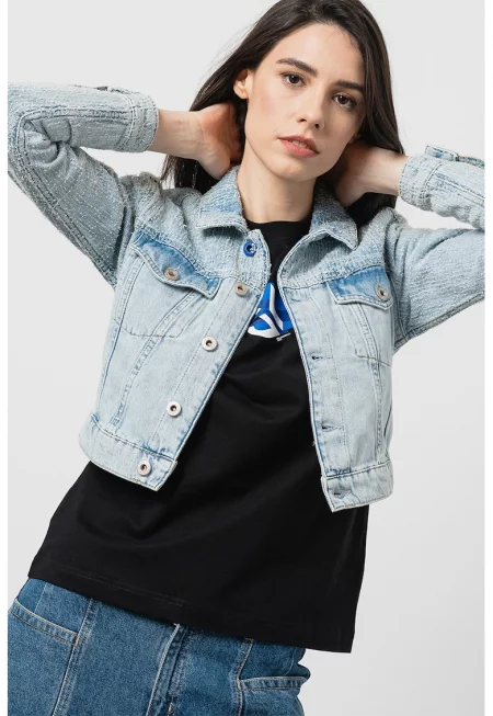 Релефно късо яке от органичен памук