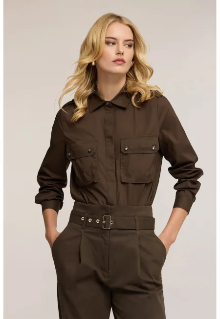 Риза-боди с джобове на гърдите