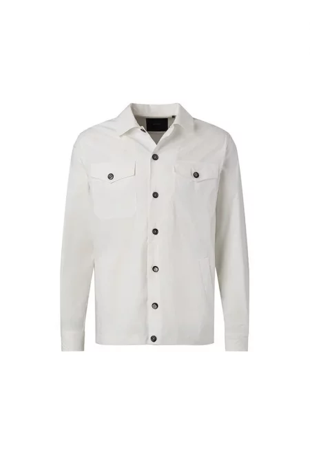 Риза Regular Fit с дълъг ръкав и предни джобове - Бежов