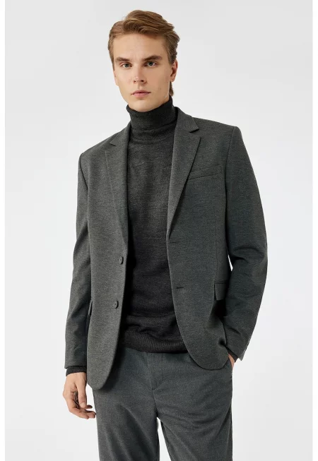 Сако с копчета - Антрацитно сиво