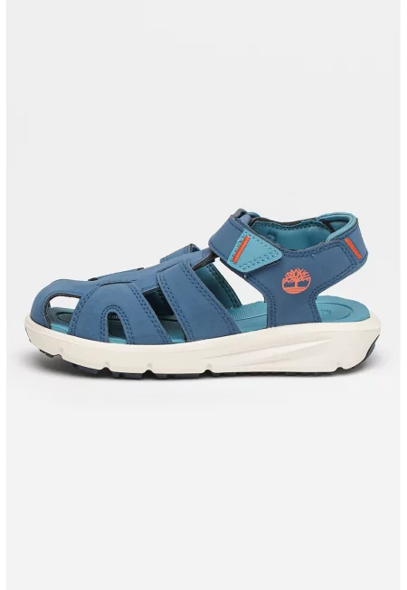 Сандали Motion Dune от еко велур с велкро - Тъмносин