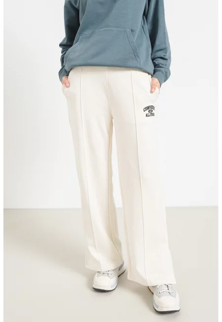 Спортен панталон Heritage с широк крачол - Бял