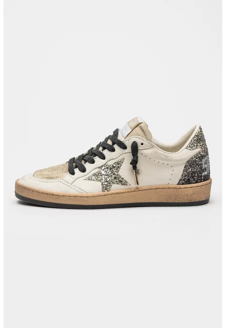 Спортни обувки Ballstar от кожа и велур с бляскави детайли