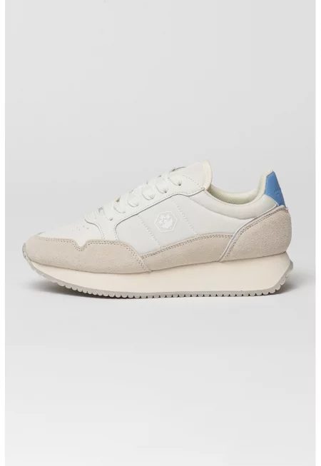 Спортни обувки Charlotte с кожа - Бял/Светло сив