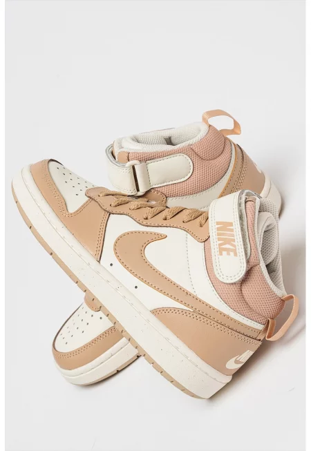 Спортни обувки Court Borough 2 с кожа - Кафяв/Мръснобял