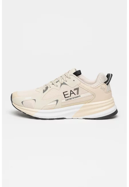 Спортни обувки с мрежести зони - Сребрист/Светло бежово