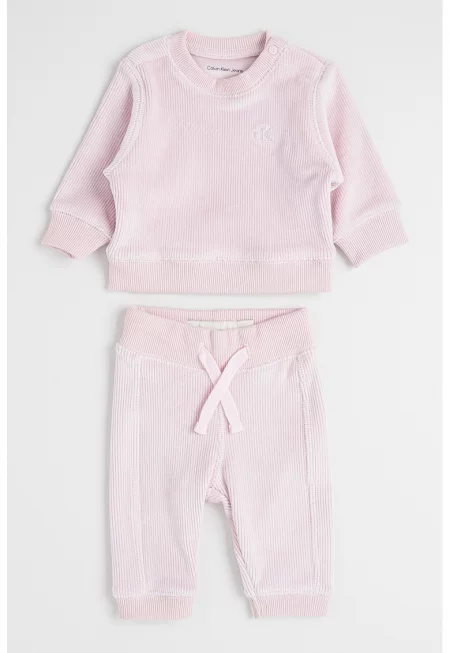 Суитшърт и спортен панталон - Бледо розово