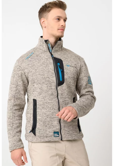 Суитшърт Trampoline с цип - Сив меланж