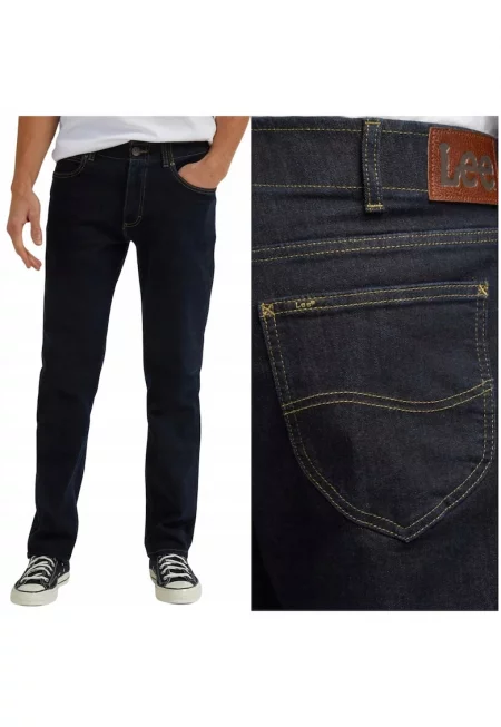 Тъмносини прави дънки  Син