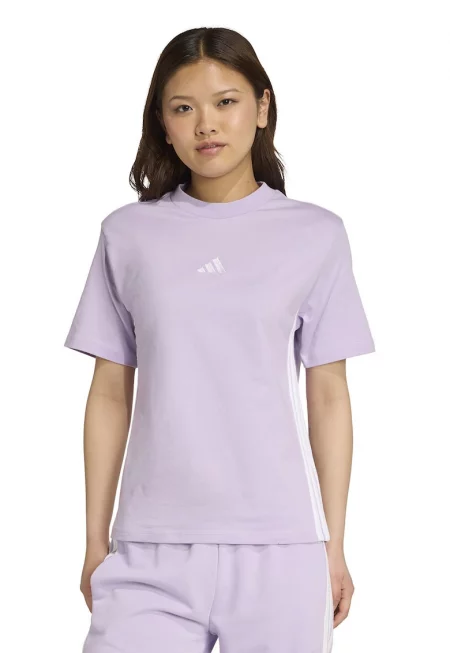 Тениска от памук с овално деколте