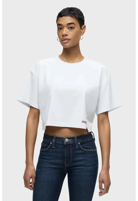 тениска с голям размер - Бял